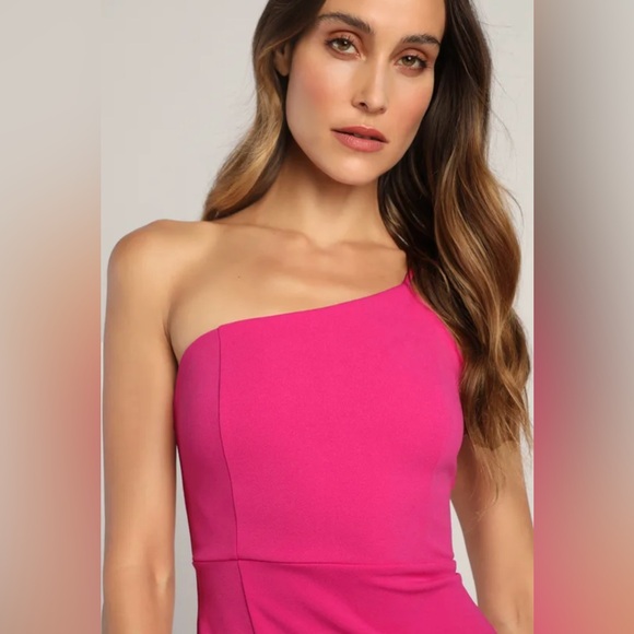 Keeper of My Heart Magenta One-Shoulder Maxi Dress - Picture 4 of 4